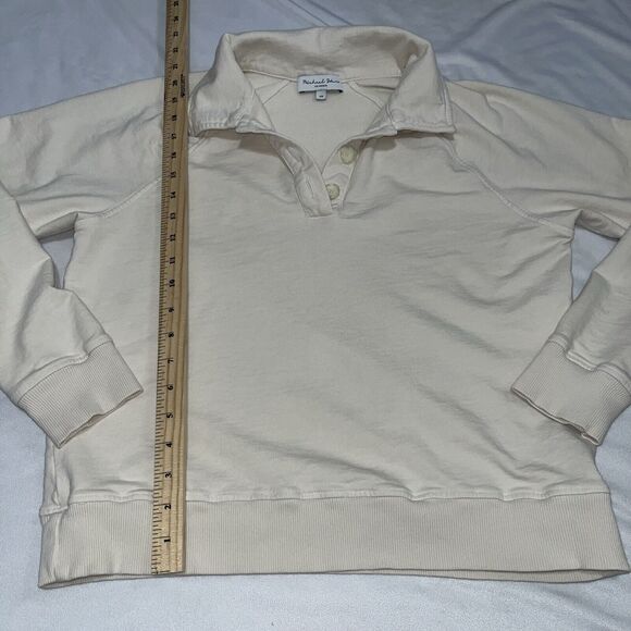 Michael Stars XS Nude Collared Pullover W 1/4 Buttons Cotton - Picture 4 of 6